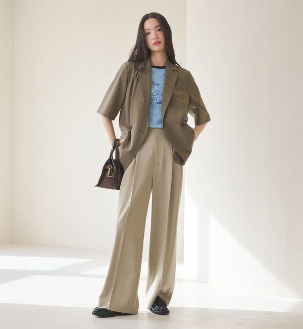 BEAUTY&YOUTH UNITED ARROWS「ハーフスリーブ ジャケット 吸水速乾 防シワ ウォッシャブル」|テーラードジャケット|