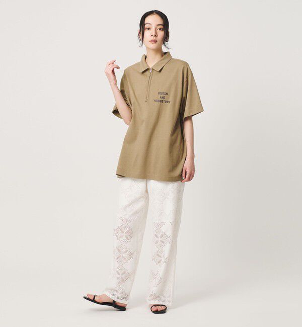 BEAUTY&YOUTH UNITED ARROWS「コットンポリエステル ジップ ビッグ ポロシャツ」|ポロシャツ|