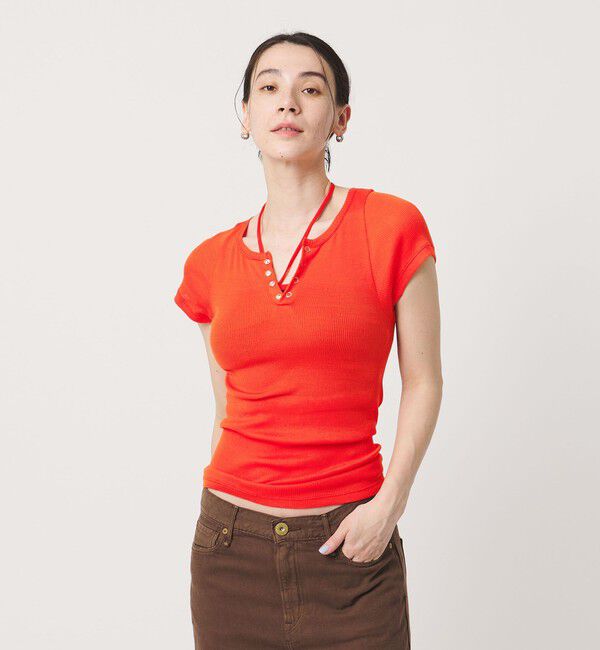 BEAUTY&YOUTH UNITED ARROWS「【別注】＜PALM＞ヘンリーネック トップス 」|Tシャツ・カットソー|RED