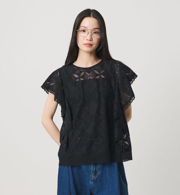 BEAUTY&YOUTH UNITED ARROWS「【WEB限定 Wardrobe DAILY MINIMAL】レース 2WAYブラウス ウォッシャブル」|シャツ・ブラウス|