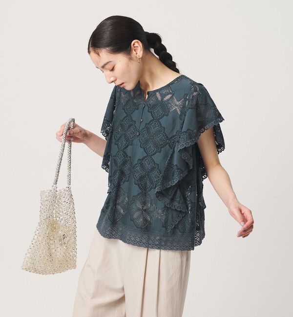 BEAUTY&YOUTH UNITED ARROWS「【WEB限定 Wardrobe DAILY MINIMAL】レース 2WAYブラウス ウォッシャブル」|シャツ・ブラウス|