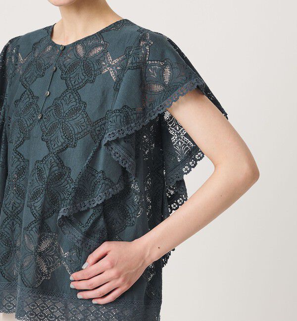 BEAUTY&YOUTH UNITED ARROWS「【WEB限定 Wardrobe DAILY MINIMAL】レース 2WAYブラウス ウォッシャブル」|シャツ・ブラウス|