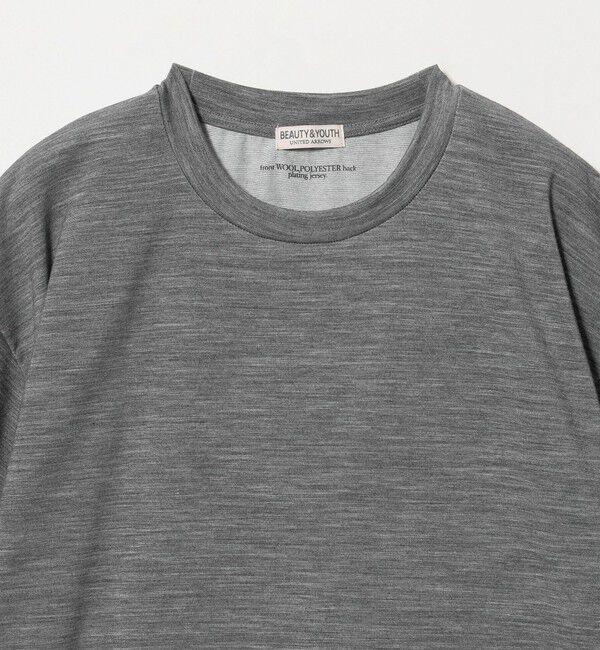BEAUTY&YOUTH UNITED ARROWS「ウール テクスチャード クルーネック Tシャツ」|Tシャツ・カットソー|