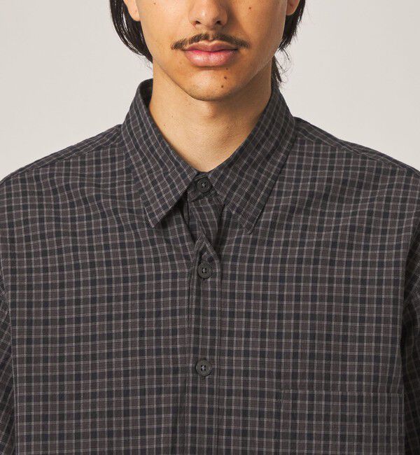 STEVEN ALAN「＜Steven Alan＞ オーガニックコットン ミニチェック リバースシーム シャツ LOOSE」|シャツ・ブラウス|