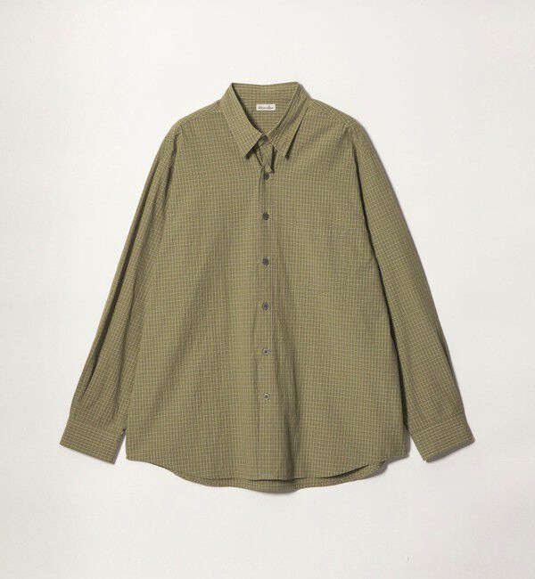 STEVEN ALAN「＜Steven Alan＞ オーガニックコットン ミニチェック リバースシーム シャツ LOOSE」|シャツ・ブラウス|OLIVE