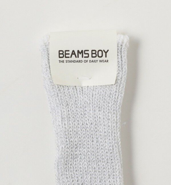 BEAMSBOY「BEAMS BOY / ラメ リブ クルー ソックス NEW」|ソックス|