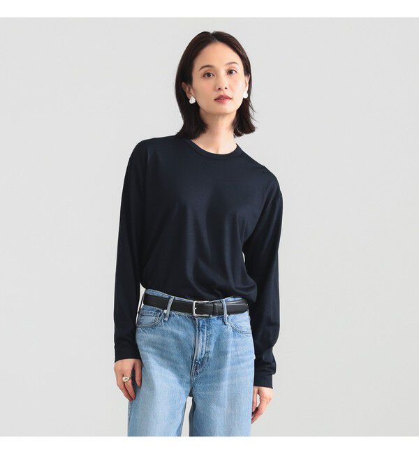 Demi-Luxe BEAMS 「【別注】SLOANE / ウール クルーネック ロングスリーブ プルオーバー」|Tシャツ・カットソー|