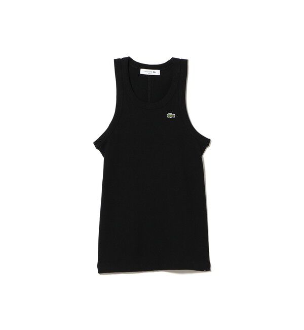 BEAMSBOY「LACOSTE / エッセンシャルリブニットタンクトップ」|Tシャツ・カットソー|BLACK