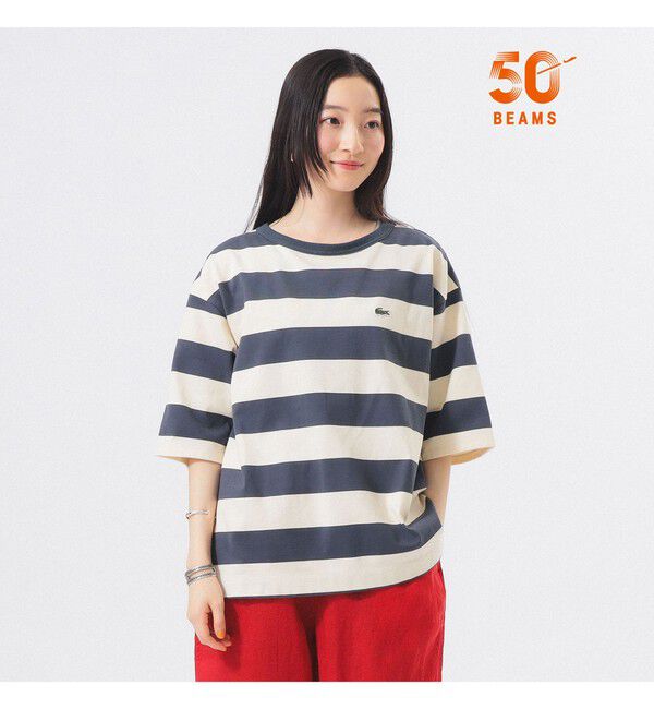 BEAMSBOY「【別注】LACOSTE / ボーダー Tシャツ」|Tシャツ・カットソー|S5T_GRAPHITE