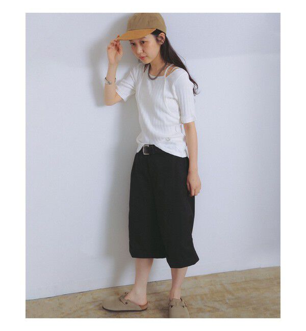 Ray BEAMS 「RIB キリカエ アシメネック Tシャツ」|Tシャツ・カットソー|