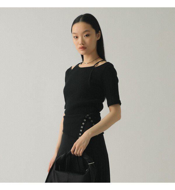 Ray BEAMS 「RIB キリカエ アシメネック Tシャツ」|Tシャツ・カットソー|