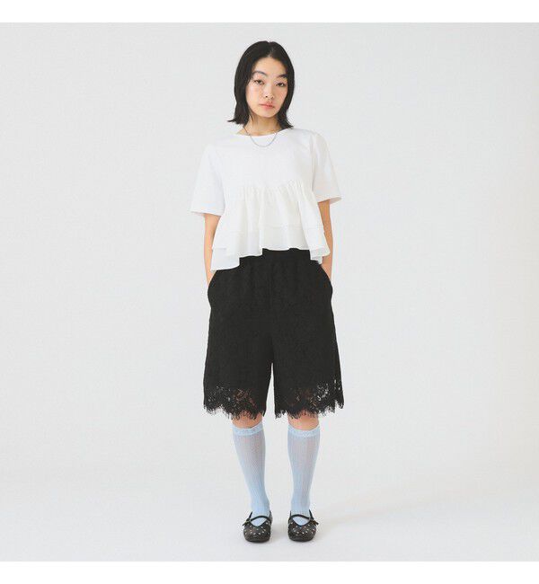 Ray BEAMS 「レース スカラヘム ハーフ パンツ」|その他|