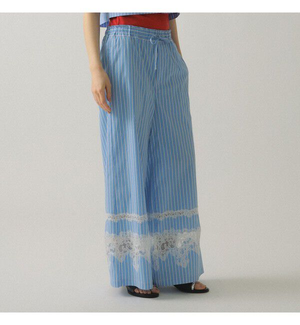 Ray BEAMS 「カットワーク レース パンツ」|チノ|BLUE STRIPE