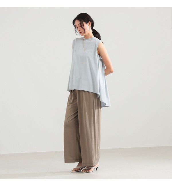 Demi-Luxe BEAMS 「【接触冷感・UVカット】コットン バックフレア ノースリーブ プルオーバー」|Tシャツ・カットソー|