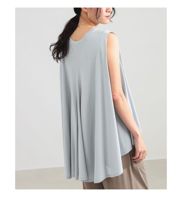 Demi-Luxe BEAMS 「【接触冷感・UVカット】コットン バックフレア ノースリーブ プルオーバー」|Tシャツ・カットソー|