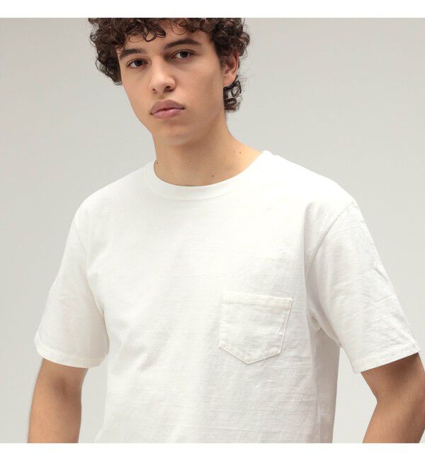 BEAMS PLUS「BEAMS PLUS｜【別注】REMI RELIEF / Pocket T-shirt｜ポケットT｜オーガニックコットン｜ヴィンテージ加工 」|Tシャツ・カットソー|