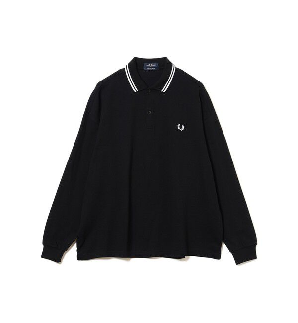 BEAMS「【別注】FRED PERRY / Pique Long Sleeve Polo Shirt」|ポロシャツ|BLACK