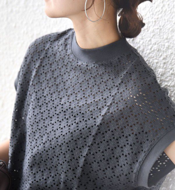 SHIPS for women「【WEB限定】〈手洗い可能〉アイレット クルーネック プルオーバー」|Tシャツ・カットソー|