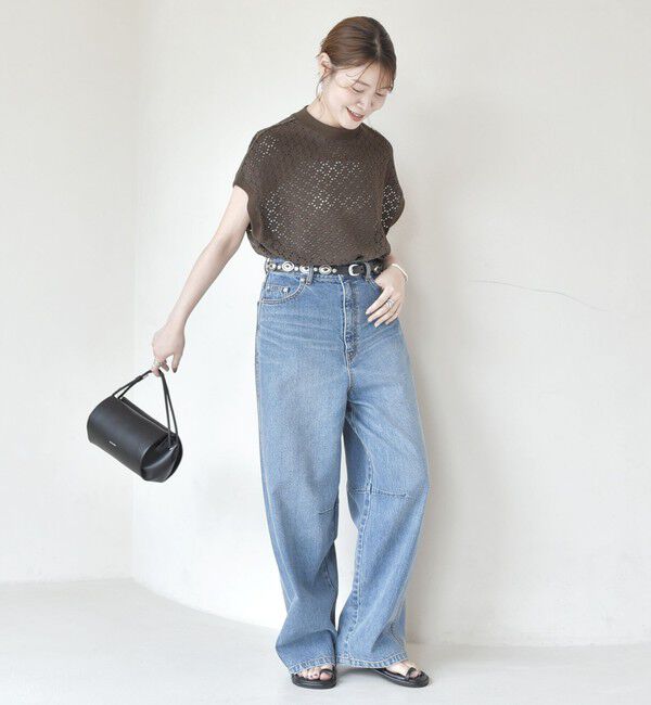 SHIPS for women「【WEB限定】〈手洗い可能〉アイレット クルーネック プルオーバー」|Tシャツ・カットソー|