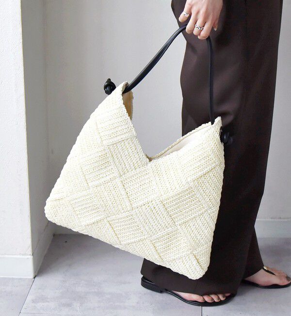 quaranciel「quaranciel: ワンハンドル Vカット メッシュ バッグ（A4対応）」|トートバッグ|