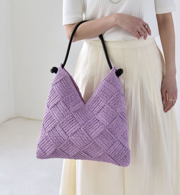 quaranciel「quaranciel: ワンハンドル Vカット メッシュ バッグ（A4対応）」|トートバッグ|