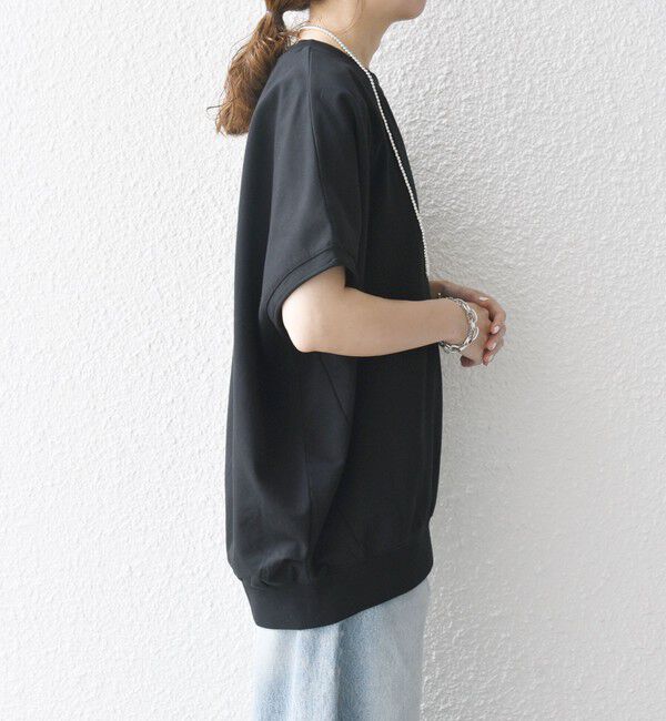 SHIPS any「SHIPS any:〈洗濯機可能〉インレイ コクーン ショートスリーブ プルオーバー」|Tシャツ・カットソー|
