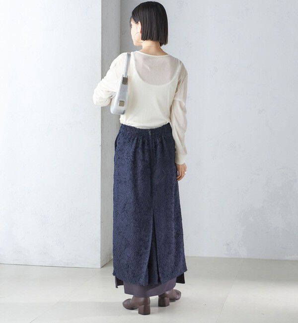 SHIPS for women「〈手洗い可能〉シアー ストレッチ クルーネック プルオーバー」|Tシャツ・カットソー|