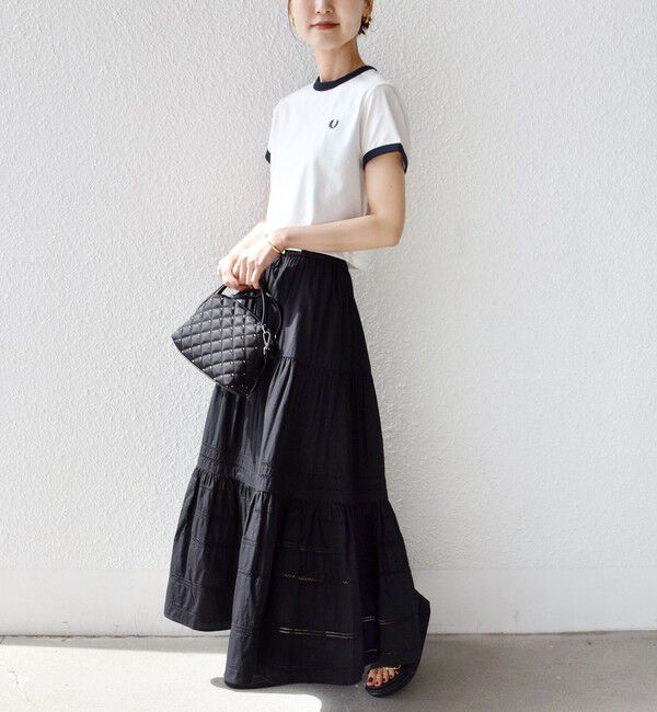 SHIPS for women「FRED PERRY:G9163 CROPPED RINGER TEE」|Tシャツ・カットソー|