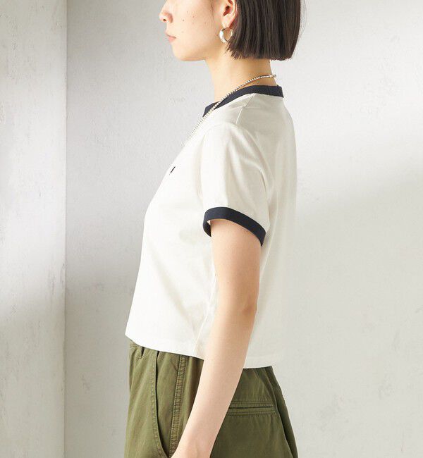 SHIPS for women「FRED PERRY:G9163 CROPPED RINGER TEE」|Tシャツ・カットソー|