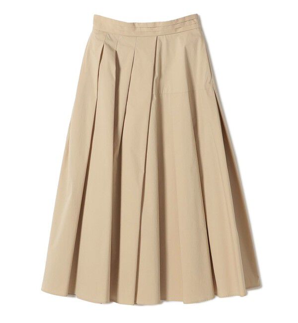 SHIPS for women「SHIPS Primary Navy Label:〈手洗い可能〉アシメ タック スカート」|スカート|ベージュ