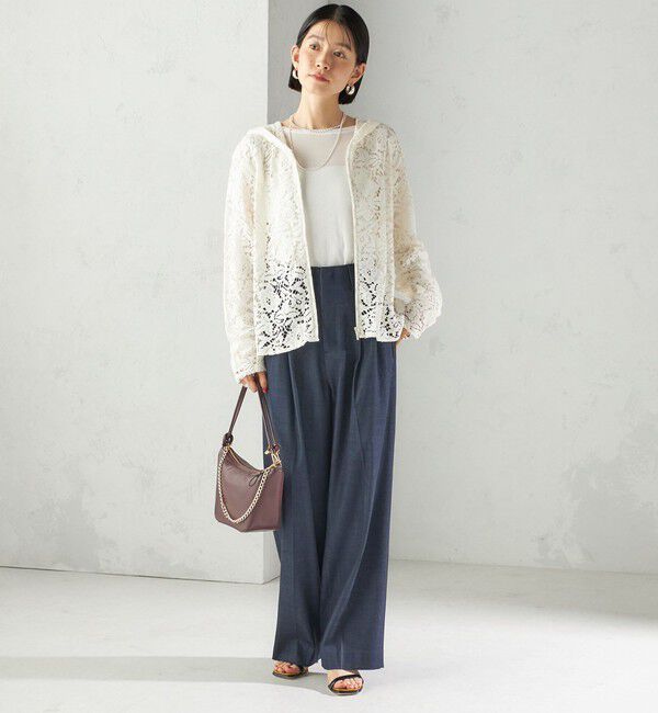 SHIPS for women「〈手洗い可能〉デニムライク 2タック ワイド パンツ」|その他|