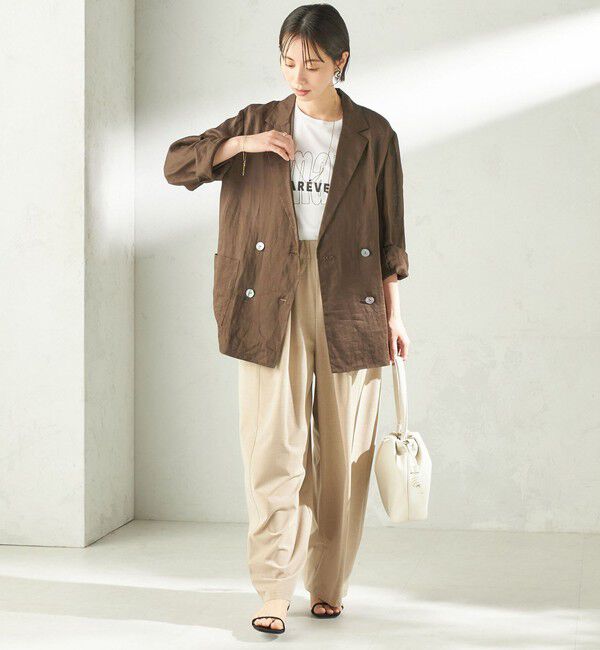 SHIPS for women「メルティ コットン プリント ロゴ ショート スリーブ Tシャツ」|Tシャツ・カットソー|