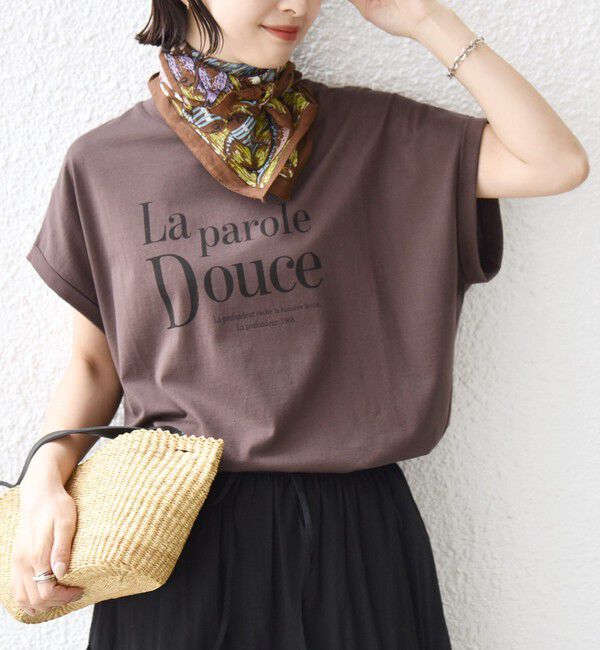 SHIPS for women「メルティ コットン プリント ロゴ ショート スリーブ Tシャツ」|Tシャツ・カットソー|