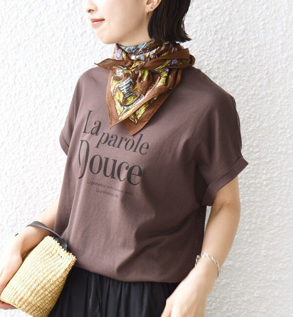 SHIPS for women「メルティ コットン プリント ロゴ ショート スリーブ Tシャツ」|Tシャツ・カットソー|