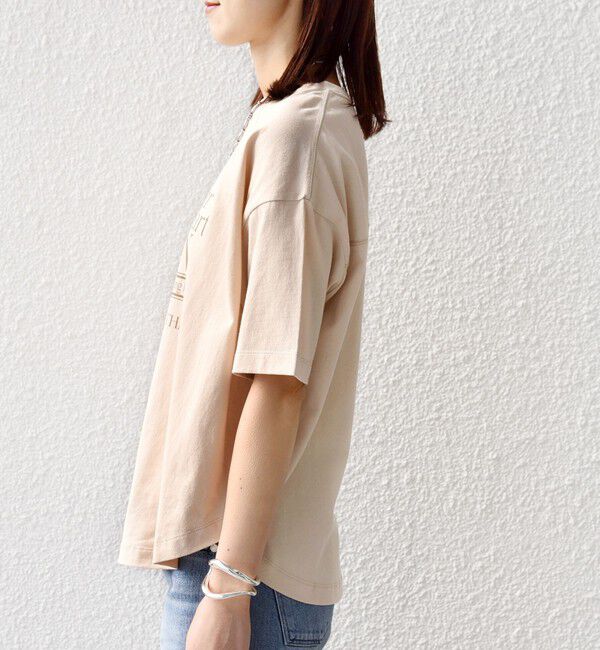 SHIPS for women「【SHIPS別注】81BRANCA: 5分袖 ロゴ TEE」|Tシャツ・カットソー|