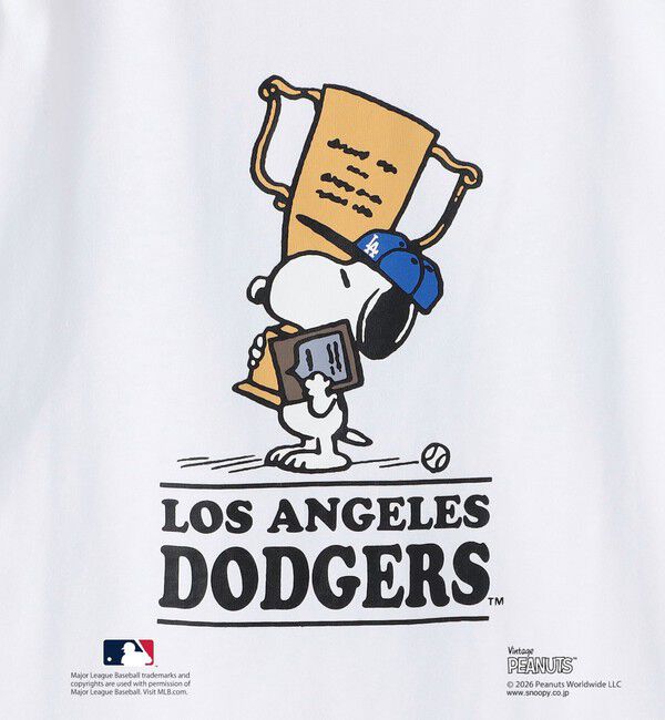 SHIPS KIDS「SHIPS KIDS:130～170cm / PEANUTS&times;MLB プリント Tシャツ」|Tシャツ・カットソー|
