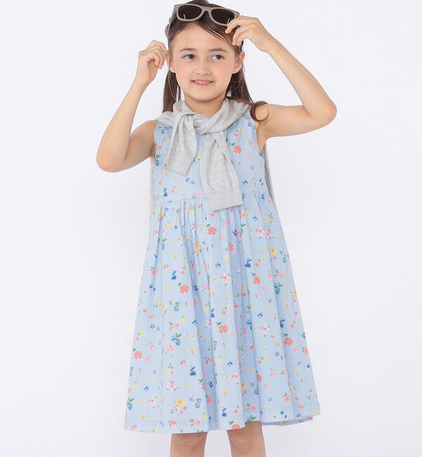SHIPS KIDS「SHIPS KIDS:100～130cm / ノースリーブ フラワー プリント ワンピース」|ワンピース|
