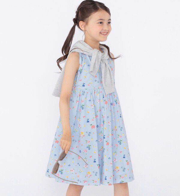 SHIPS KIDS「SHIPS KIDS:100～130cm / ノースリーブ フラワー プリント ワンピース」|ワンピース|