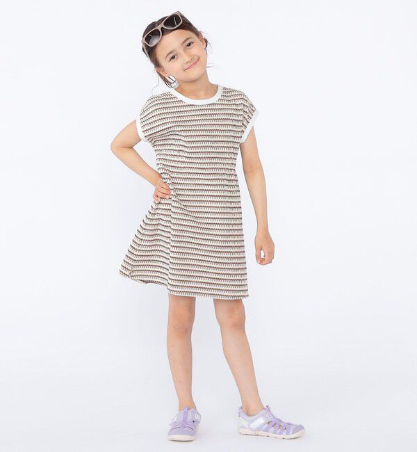 SHIPS KIDS「SHIPS KIDS:100cm～130cm / ジャカード ワンピース」|ワンピース|