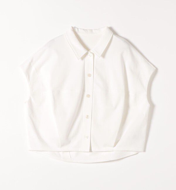 quaranciel「quaranciel:〈接触冷感/洗濯機可能〉天竺 フレンチスリーブ シャツ カットソー」|Tシャツ・カットソー|