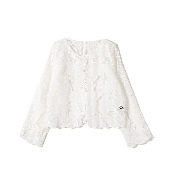 SHIPS Colors 「SHIPS Colors:〈手洗い可能〉スカラップ レース ノーカラー ジャケット」|その他|