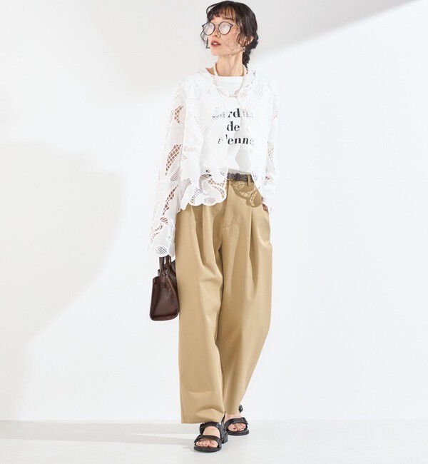 SHIPS Colors 「SHIPS Colors:〈手洗い可能〉スカラップ レース ノーカラー ジャケット」|その他|