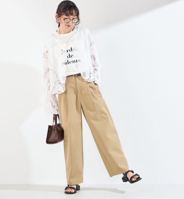 SHIPS Colors 「SHIPS Colors:〈手洗い可能〉スカラップ レース ノーカラー ジャケット」|その他|