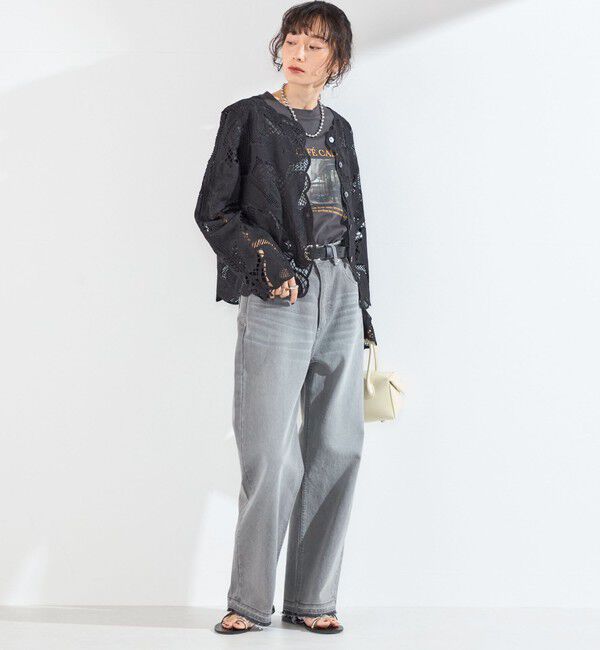 SHIPS Colors 「SHIPS Colors:〈手洗い可能〉スカラップ レース ノーカラー ジャケット」|その他|