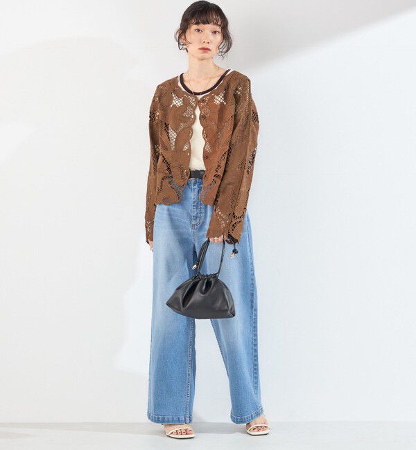 SHIPS Colors 「SHIPS Colors:〈手洗い可能〉スカラップ レース ノーカラー ジャケット」|その他|