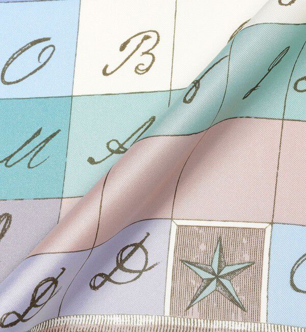 TOMORROWLAND GOODS「manipuri CROSSWORD シルクスカーフ」|バンダナ・スカーフ|