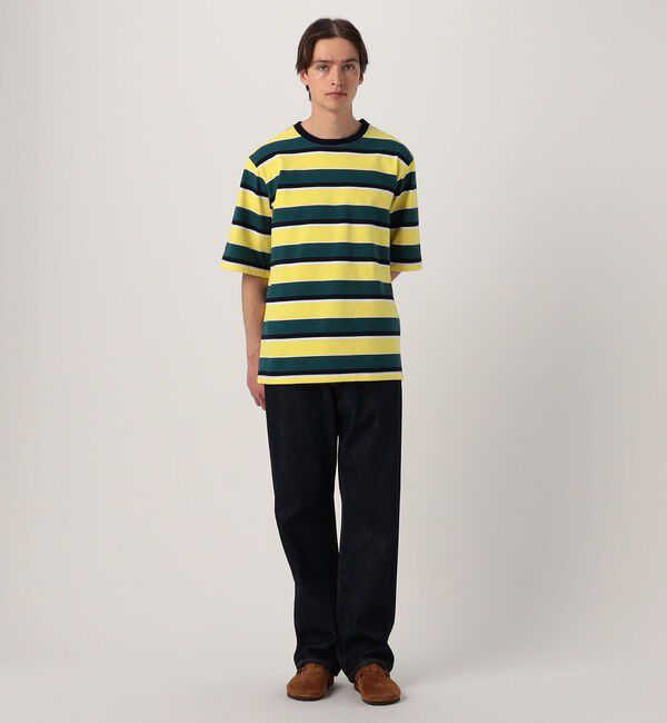 TOMORROWLAND MENS「【別注】BARBARIAN ライロウェイトコットンボーダー ハーフスリーブ クルーネックカットソー」|Tシャツ・カットソー|
