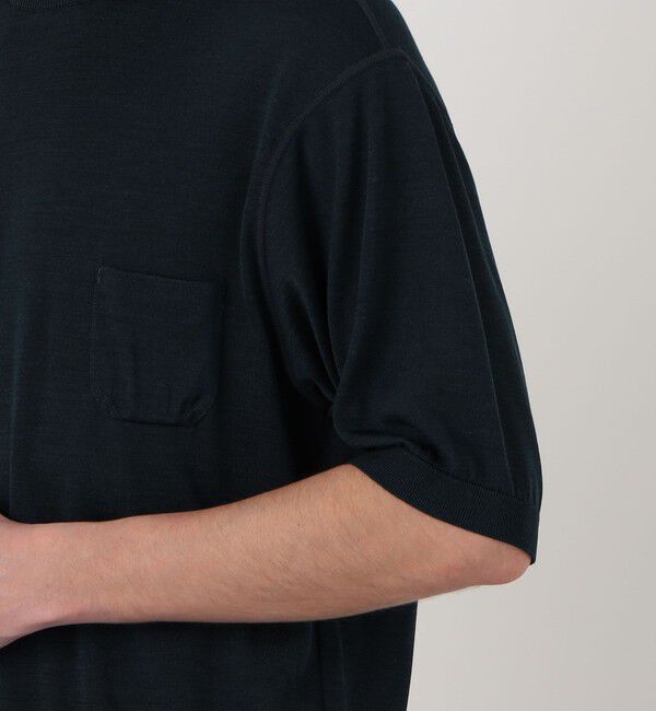 TOMORROWLAND MENS「TOMORROWLAND tricot プライムシルク ハイゲージ クルーネックニットTシャツ」|ニット・セーター|