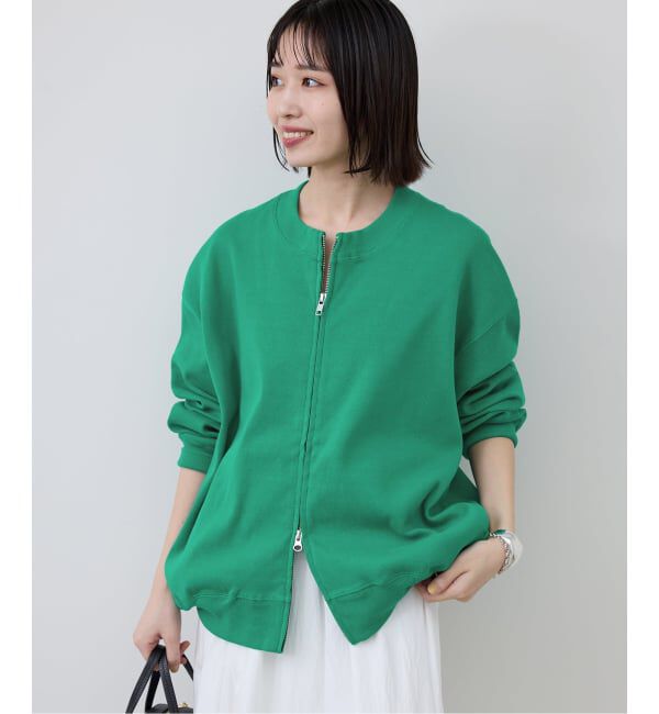 SLOBE IENA「《WEB限定/追加予約》ダブルZIP クルーネックカーディガン」|カーディガン|