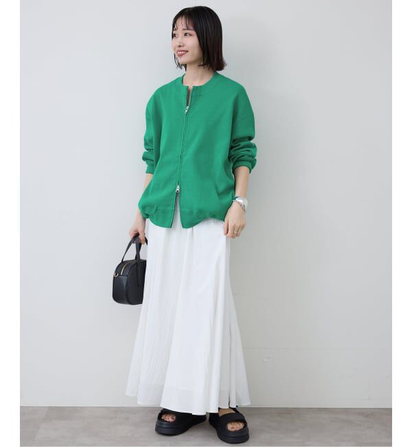 SLOBE IENA「《WEB限定/追加予約》ダブルZIP クルーネックカーディガン」|カーディガン|